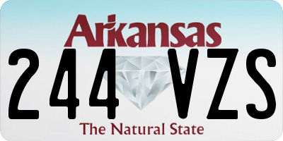 AR license plate 244VZS