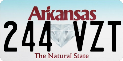 AR license plate 244VZT