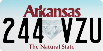 AR license plate 244VZU