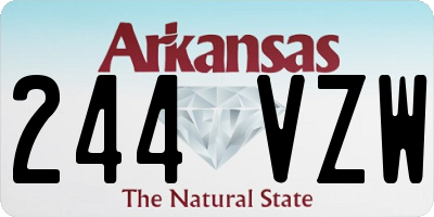 AR license plate 244VZW