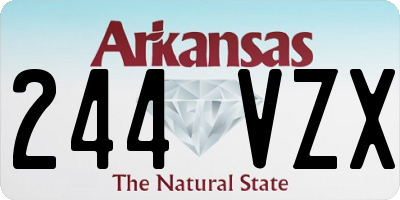 AR license plate 244VZX