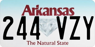 AR license plate 244VZY