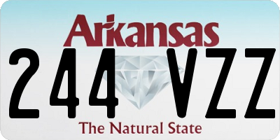 AR license plate 244VZZ