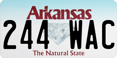 AR license plate 244WAC
