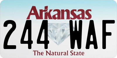 AR license plate 244WAF