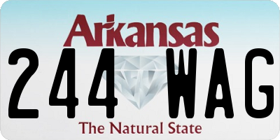 AR license plate 244WAG