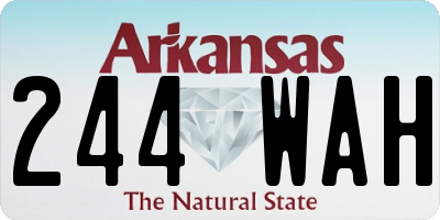 AR license plate 244WAH