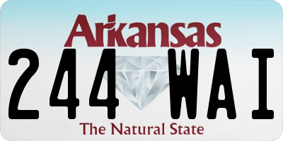 AR license plate 244WAI