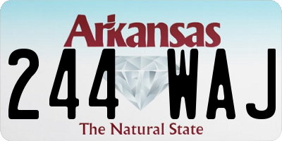 AR license plate 244WAJ