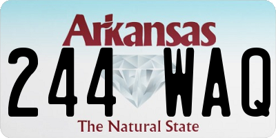 AR license plate 244WAQ