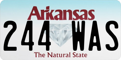AR license plate 244WAS