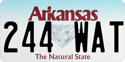 AR license plate 244WAT