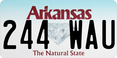 AR license plate 244WAU