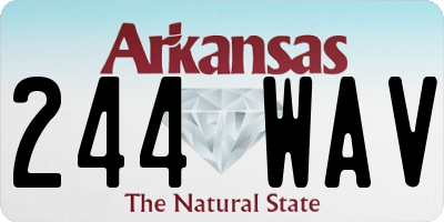 AR license plate 244WAV