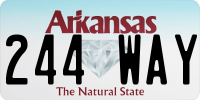AR license plate 244WAY