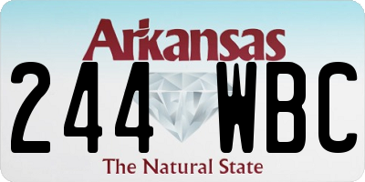 AR license plate 244WBC