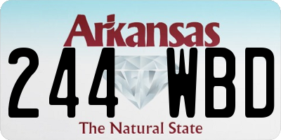 AR license plate 244WBD