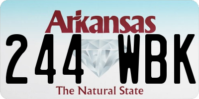 AR license plate 244WBK