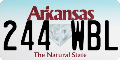 AR license plate 244WBL