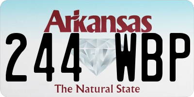 AR license plate 244WBP