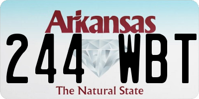 AR license plate 244WBT
