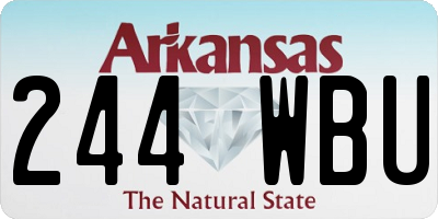 AR license plate 244WBU