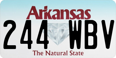 AR license plate 244WBV