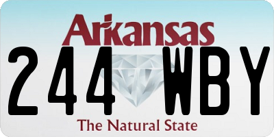 AR license plate 244WBY