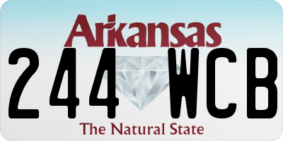 AR license plate 244WCB