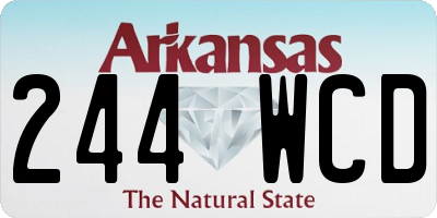 AR license plate 244WCD