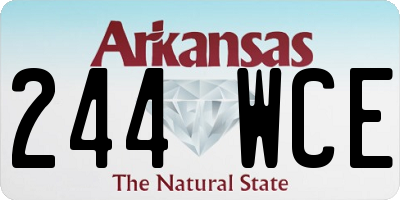 AR license plate 244WCE