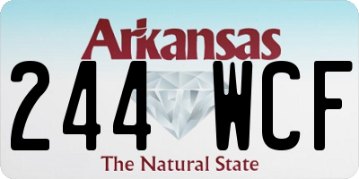 AR license plate 244WCF