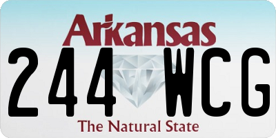 AR license plate 244WCG