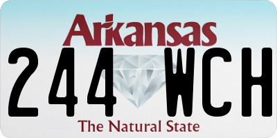 AR license plate 244WCH