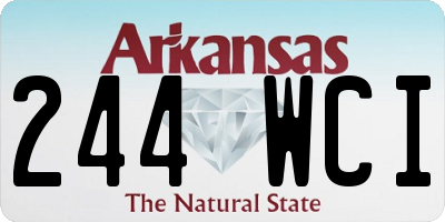 AR license plate 244WCI