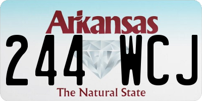 AR license plate 244WCJ