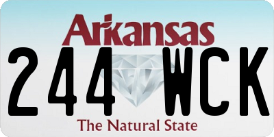 AR license plate 244WCK