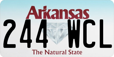 AR license plate 244WCL