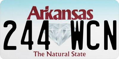 AR license plate 244WCN