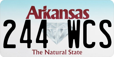 AR license plate 244WCS