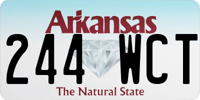 AR license plate 244WCT