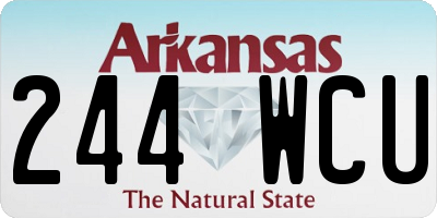 AR license plate 244WCU