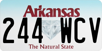 AR license plate 244WCV