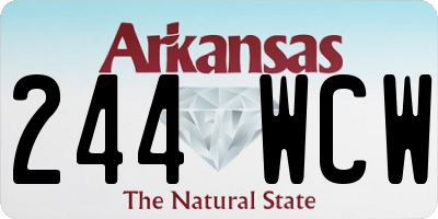 AR license plate 244WCW
