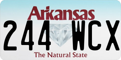 AR license plate 244WCX