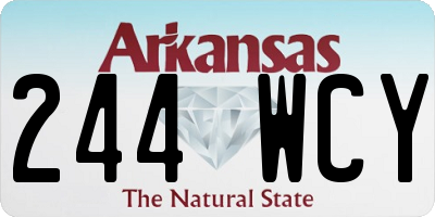 AR license plate 244WCY