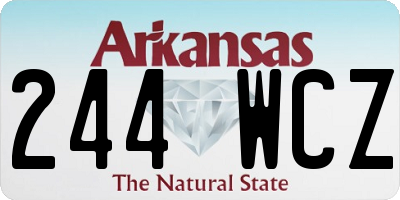 AR license plate 244WCZ