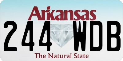 AR license plate 244WDB