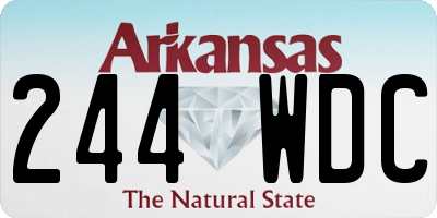 AR license plate 244WDC
