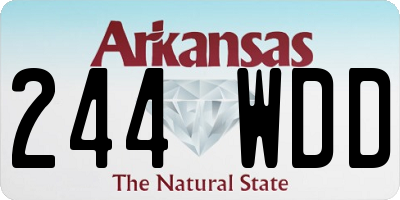 AR license plate 244WDD